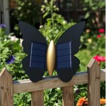 1个太阳能蝴蝶灯，LED太阳能蝴蝶壁灯，防水户外蝴蝶壁灯，适用于楼梯装饰、庭院装饰、花园装饰、户外墙壁装饰、家居装饰、走廊装饰。 - 太陽能壁燈 - 查看 10