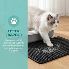 1pc Double-Layer Anti-Slip Pet Pad, Waterproof Anti-Leakage Mat - Black - View 2