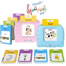 112张双语（德语和英语）单词卡，224个单词，儿童学习口语训练玩具，互动学习玩具，蒙特梭利自闭症玩具，送给男孩女孩的礼物（德语和英语双语） - 彩色 - 查看 3