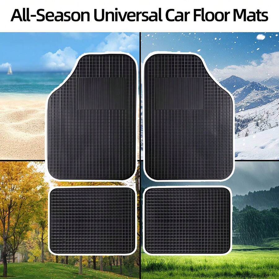 Universal Car Floor Mat Set Of 4 - Waterproof, Anti - Slip & Easy To Clean After Receiving It, Place It In A Ventilated Area For 1 - 2 Days, And The Odor Will Dissipate.Christmas Gift