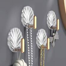 5/8pcs Shell Shaped Waterproof Adhesive Hooks - Cute & Durable Design - Easy To Install, Can Hang Towels, Keys And Coats - Suitable For Kitchen, Bathroom Or Bedroom - Fashionable Multifunctional - Multicolor - View 4