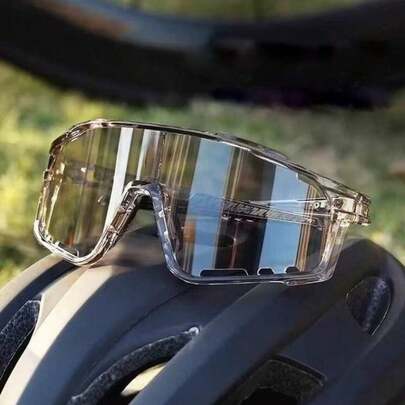 1 ชิ้น แว่นตาเลนส์ PC ทรงโอเวอร์ไซส์ สำหรับใส่ในชีวิตประจำวัน