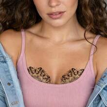 10 Sexy Collarbone Temporary Tattoos With Mandala And Butterfly Designs, Multi-Functional Body Art Stickers, Waterproof And Easy To Peel Off. - Multicolor - View 2