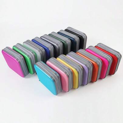 1pc 32-Card Slots CD/DVD Case,Portable CD/DVD Storage Bag,Dust-Proof Design, Suitable For Office And Home Use, Preferred By Music Enthusiasts And Movie Collectors