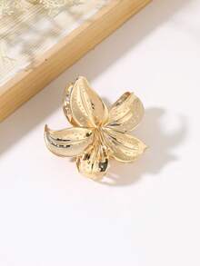 1个复古金属花朵发夹，大号金色鸢尾花，高级盘发夹，韩式后脑勺发饰，假日必备发饰，夏季沙滩发夹，度假发夹 - 彩色 - 查看 11