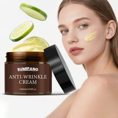 SUMIFANG 120毫升抗皱紧致面霜，夜间修护抗衰老保湿霜，滋养保湿，减少干燥和皱纹，紧致提拉肌肤，改善细纹、抬头纹、松弛，令肌肤更紧致更有弹性
