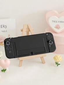 1pc Black Protective Case Suitable For Nintendo Switch, OLED Switch And Switch Console, Made Of Soft TPU Material, No Need To Disassemble, Anti-Fall And Anti-Dust, Can Be DIY Graffiti, Ideal Gift Compatible With Switch Gamers, Elegant And Fresh Appearance Switch Protective Case - View 3