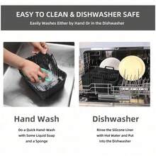 1pc Black Air Fryer Inner Pot Liner, Air Fryer Kitchen Accessories, Valentine's Day, Baking Supplies - Black - View 8