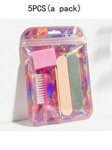 5pcs Nail And Toe Care Tool Set, Including Mini Nail File, Cuticle Pusher, Double-Sided Nail File, Wooden Cuticle Nipper, Nail Cleaner Tool, Suitable For Professional Manicurist And Home Use, Basic Nail Care Kit - Multicolor - View 14