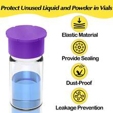 Leakproof Glass Bottle Caps Kit Dust-Resistant Protective Vial Caps For Injection Bottles - Multicolor - View 3