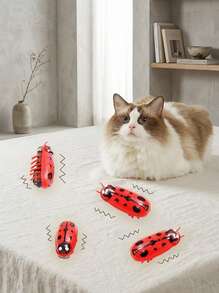 PETSIN 1个自动扑翼互动猫玩具（颜色随机） - 彩色 - 查看 4