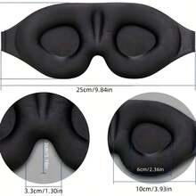 Máscara de dormir unissex 3D com formato côncavo, que bloqueia a luz, macia e confortável, ideal para ioga, cochilos e viagens. - Multicolorido - Ver 3