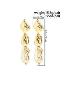 2件套优雅几何夸张仿珍珠串珠长流苏耳环，奢华珠宝，适合婚礼、派对、度假、休闲、街头风格，男女皆宜的礼物 - 耳飾 - 查看 5