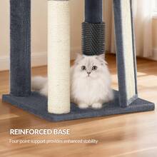 Hzuaneri Cat Tree For Indoor Cats, 48 Cm Cats Tower With Cat Scratching Post, Large Pentagonal Top Platform, One-Piece Scratching Board, Grooming Post - Dark Grey - View 2
