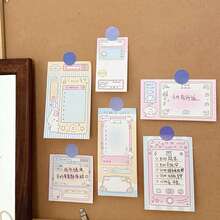 Romantic Series Memo Pad, Tear-Off Message Pad, High-Value Student Notebook, Suitable For Diary, Non-Stick Thick Paper, Message Paper, Notebook, Can Be Used To Make Exquisite Scrapbooks And Creative Displays - Rectangle - View 5