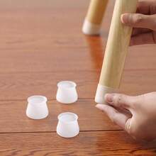 8 piezas Cubiertas de silicona para patas de sillas y mesas, almohadillas para patas de mesa, protectores para patas de sillas, almohadillas antideslizantes protectoras para patas de mesas y sillas - Ver 4