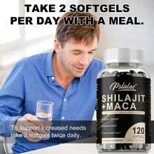 PSLALAE Shilajit + Maca Capsules - Improves Muscle Mass, Muscle Recovery, Supports Healthy Aging Bones And Joints, Energy Production, The Immune System - 120pcs - Two bottle-More favorable - View 6