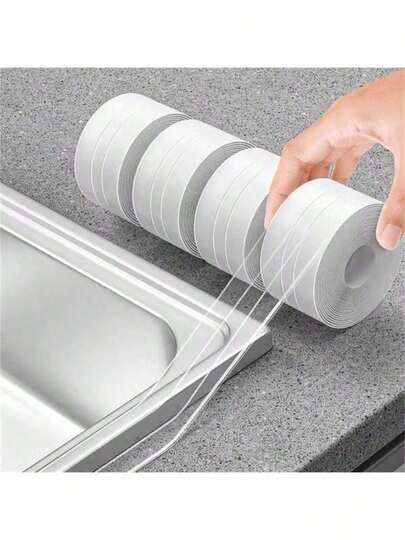 1/3pcs Kitchen Sink Gap Sealing Tape, Waterproof Self-Adhesive Filler Strip, Suitable For Countertop/Stove/Sink/Toilet/Washing Machine, Stickers, Wall Decals, Vinyl Decals, Home Decor, Spring Decorations, Home Refresh, Rama Decorative Stickers, Birthday/Graduation Gifts