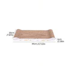 2-In-1 Cat Scratching Board And Bed, Protects Sofa From Cat Scratches, Large Oval Shape Puppy Keep Puppy Keep Cat Toys Cat Scratching Post - Brown - View 21