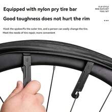 1pc 2026 New Bicycle Multi-Function Repair Tool Kit, Portable Tire Lever, Puncture Repair Set, Hex Wrench - Black - View 6