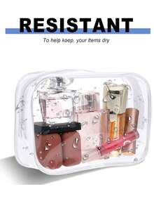 “海滩见”字母印花防水PVC沙滩包，饰有贝壳和海星图案，PVC化妆包，PVC旅行收纳包，带拉链 - 轻便防褪色化妆洗漱包，男女通用，TSA认证便携式化妆箱，易于擦拭设计，是母亲、教师、朋友、护士、学生、度假、旅行必备洗漱包、母亲节礼物、夏季必备洗漱包、旅行洗漱包、洗漱袋、淋浴袋、防水袋、大容量收纳袋、女士旅行必备、邮轮必备、度假必备、旅行用品的理想之选。 - 彩色 - 查看 6