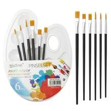Graffiti Paint Palette, Art Painting Brushes With Wooden Handle And Nylon Hair, Oil Painting Brush, Palette - Multicolor - View 5