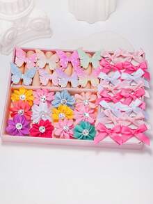 949 Stück bunte Haarspangen mit Schleifen, modische minimalistische Haarklammern, Haargummis, Haaraccessoires Set, Geschenk für Mädchen, geeignet für Alltag, Aufführungen, Partys - Verschiedenfarbig - Übersicht 4