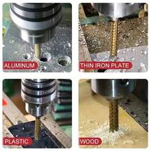 6pcs Multi-Function Step Drill Bit Set, Titanium Coated Cast Iron 4-20/12mm 3-12mm 3 6 8mm Multi-Size, One-Step Expansion Drilling, Suitable For Metal Plate, Wood, Plastic Drilling, Woodworking Installation, Pipe Operation Tools - One Size - View 7