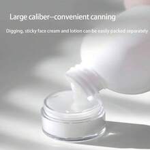 5 Stücke/Set 5g Reisegrößen Flaschen, geeignet für Zuhause und täglichen Gebrauch, Reiseessentials, Schraubverschluss Behälter für Schönheitsprodukte, ätherische Öle, Duschgel/Conditioner/Shampoo/Gesichtsreiniger/Handseife/Geschirrspülmittel/Lotion usw. - Weiss - Übersicht 1