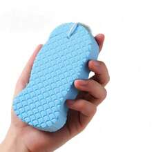 2个装神奇去角质沐浴海绵，3D超柔软去角质沐浴海绵，亲肤可重复使用，成人适用 - 彩色 - 查看 8