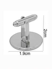 suteyi 1 Pair Tree Of Life Glass & Copper Cufflinks, Men's Gift, Suit Accessory - Silver - View 2