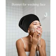 Silky Bonnet Hair Bonnet For Sleeping Satin Lined Sleep Cap Hair Wrap For Sleep Chemo Headwear Beanies For Women Men - 如圖所示 - 查看 3