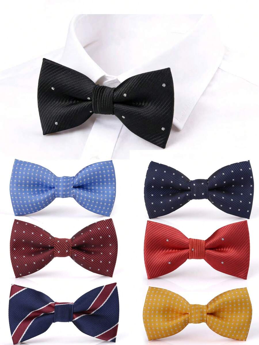 Adjustable Bow Tie For Boys, Classic Design Suitable For Weddings, Back To School, Holiday Parties - Multicolor - View 1