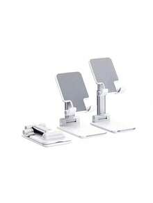 Foldable Phone Holder Compatible With IPhone, Android Phone, Gift For Birthday, Family, Friends Phone Stand, Phone Accessories - White - View 3