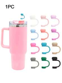 Capac de paie din silicon, compatibil cu cupele Stanley, 30/40 oz, pentru pahare, reutilizabil, rezistent la praf, pentru accesorii de 10 mm - Vizualizare 12