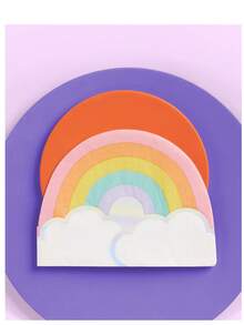 20pcs/40pcs/60pcs, Rainbow Shaped Cocktail Paper Napkins, 2-Ply Pastel Birthday Party Decorations Disposable Colorful Party Napkins For BabyShower, Unicorn Birthday, Bachelorette,Rainbow Party Tissues For Pastel Birthday Party Decoration - View 3