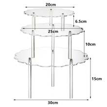 Acrylic Round Cake Stand, Party/Birthday Dessert Display Stand, Transparent Crystal Display Stand - Transparent - View 3