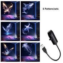 1pc Dreamlike Creative Projection Lamp, Atmosphere Projection Lamp, Dreamlike Projection Night Light, Ocean Butterfly Projection Lamp. Portable Design, USB Powered, 360° Rotation. Suitable For Ceiling Decoration, Bedroom Decoration, Party Decoration, Holiday Decoration, Birthday Atmosphere Decoration And Background Pattern Decoration. - Warm white light - View 13