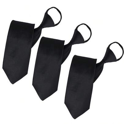 3pcs Men's Necktie, Business Necktie, Simple Solid Color Formal Necktie,Accessories,Festival,Gifts