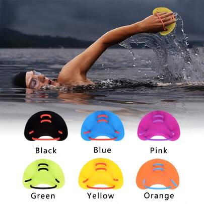 2pcs Swimming Training Paddles - Swim Finger Paddles Can Improve Propulsion Efficiency, Increase Strength And Technique - Suitable For Beginner Swimmers, Unisex
