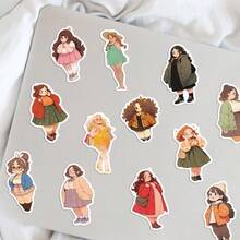 50PCS Cute Little Girl Graffiti Stickers DIY Phone Guitar Laptop Notebook Suitcase Cup Waterproof Sticker - 1 Set - View 5