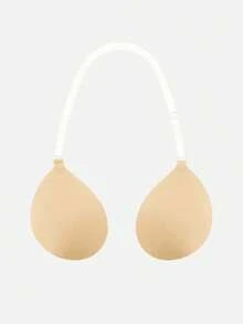 1件新款仿生手掌隐形文胸，手形推拉式粘性文胸，透明肩带，无背无肩带文胸，适合搭配婚纱、比基尼和深V领服装。 - 彩色 - 查看 19