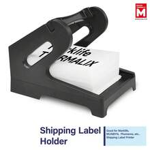 Marklife Makrlife 4x6 热敏标签架，适用于卷筒和折叠标签 - 运输标签架，适配热敏运输打印机，标签托盘兼容 D100/D200/Nelko 及其他桌面标签打印机，运输耗材，工业标签，黑色，灰色 - 彩色 - 查看 12