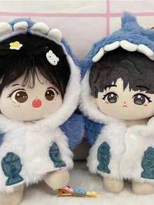 20cm Shark Jacket, Jacket Only, No Doll - Dusty Blue - View 4