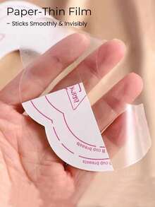 10片装隐形提胸胶带 - 透明胸部支撑垫，无缝隐形丰胸贴，适合露背、无肩带连衣裙 - 彩色 - 查看 4