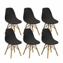 1/2/4/6 piezas Fundas de silla de terciopelo de maíz, fundas de cojín de respaldo elástico de una sola pieza, unicolor - multicolor - Ver 28