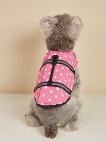 BONAPET Summer Pet High Buoyancy Adjustable Life Jacket, Cat & Dog Swimwear - Baby Pink - View 2