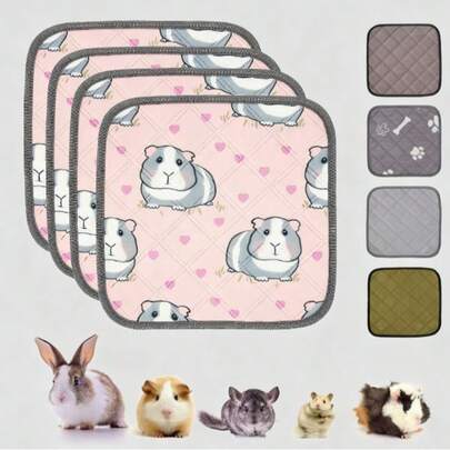 12" X 12" Washable, Reusable, Waterproof, Absorbent, Breathable, Non-Slip Guinea Pig Cage Pad, Suitable For Guinea Pigs, Rabbits, Hamsters, Rats