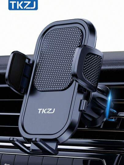  Soporte de teléfono para coche de fibra de carbono ajustable TKZJ, [Bloqueo automático actualizado] Soporte de teléfono universal con clip de gancho, adecuado para rejilla de ventilación del coche, compatible con teléfonos inteligentes, regalo de primavera