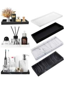 Square Silicone Aromatherapy Tray, No Holes, Bathroom Vanity, Marble Washbasin Tabletop Storage. - Multicolor - View 2